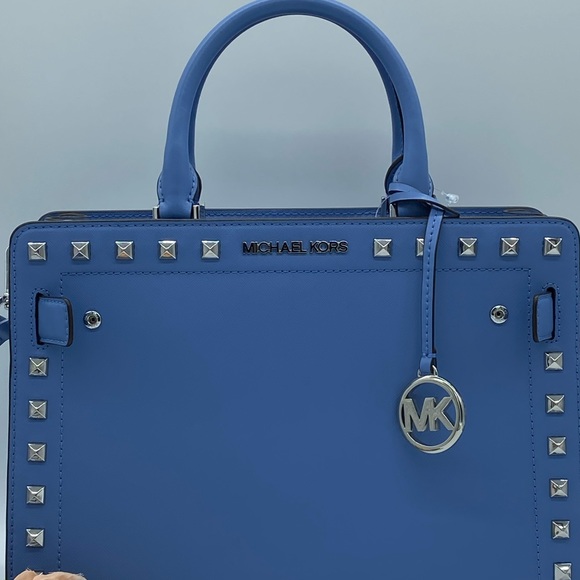 MICHAEL KORS RAYNE MEDIUM EW SATCHEL FRENCH BLUE - Picture 8 of 16